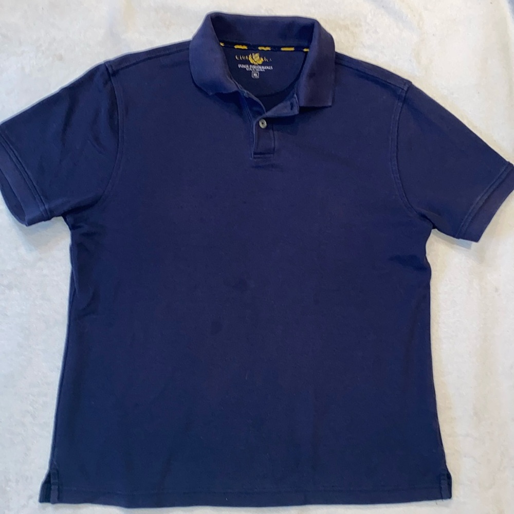 Navy cotton poly pique men’s polo from Club Room Sz M